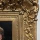 Tableau HSP circa 1900 Portrait Art Nouveau "Woman with the Letter" + frame