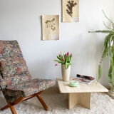 Travertine coffee table