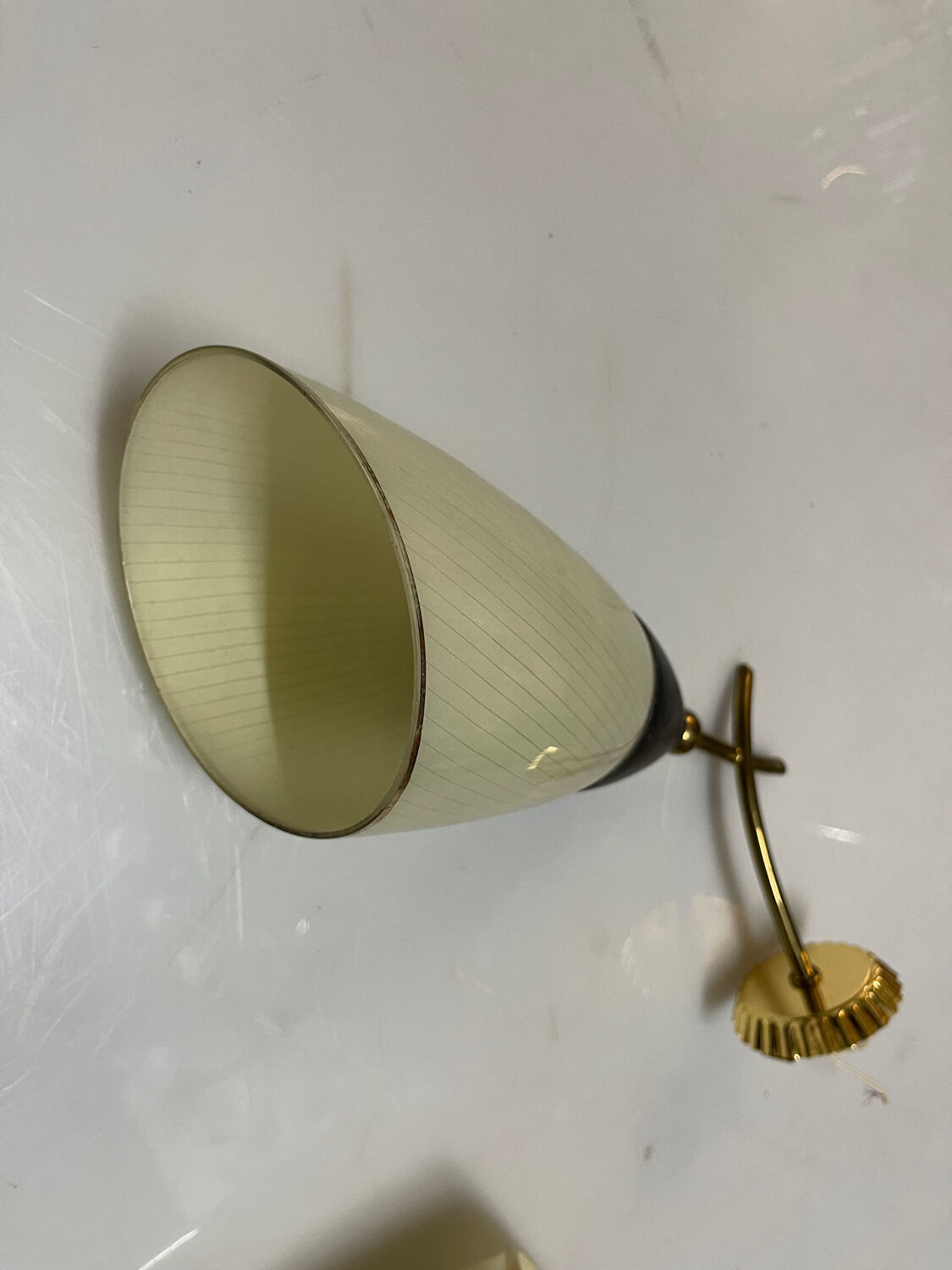 Italian Glass Brass Sconces in the Style of Stilnovo 1960’s