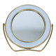Barber mirror to stand in gold metal 14 cm