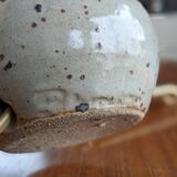 Lampe boule moderniste en grès pyrité de la borne par baudat