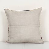 Vintage neutral suzani patchwork pillow fashioned from a mid-20th century samarkand suzani