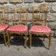 4 chairs carved wood, gilded with leaf