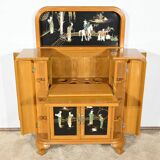 Asian Liquor Cabinet in Lacquered Wood, China – 1950