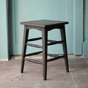 Vintage French stool from the 1940s, wooden stool, extra seat, stool.