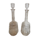 Pair of antique moulded glass carafes
