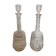 Pair of antique moulded glass carafes