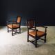 Mid-Century Modernist Armchairs in the style of Francis Jourdain, France, 1940s, Set of 2