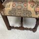 Paire de fauteuils de style Louis XIII a haut dossiers plats XX siècle