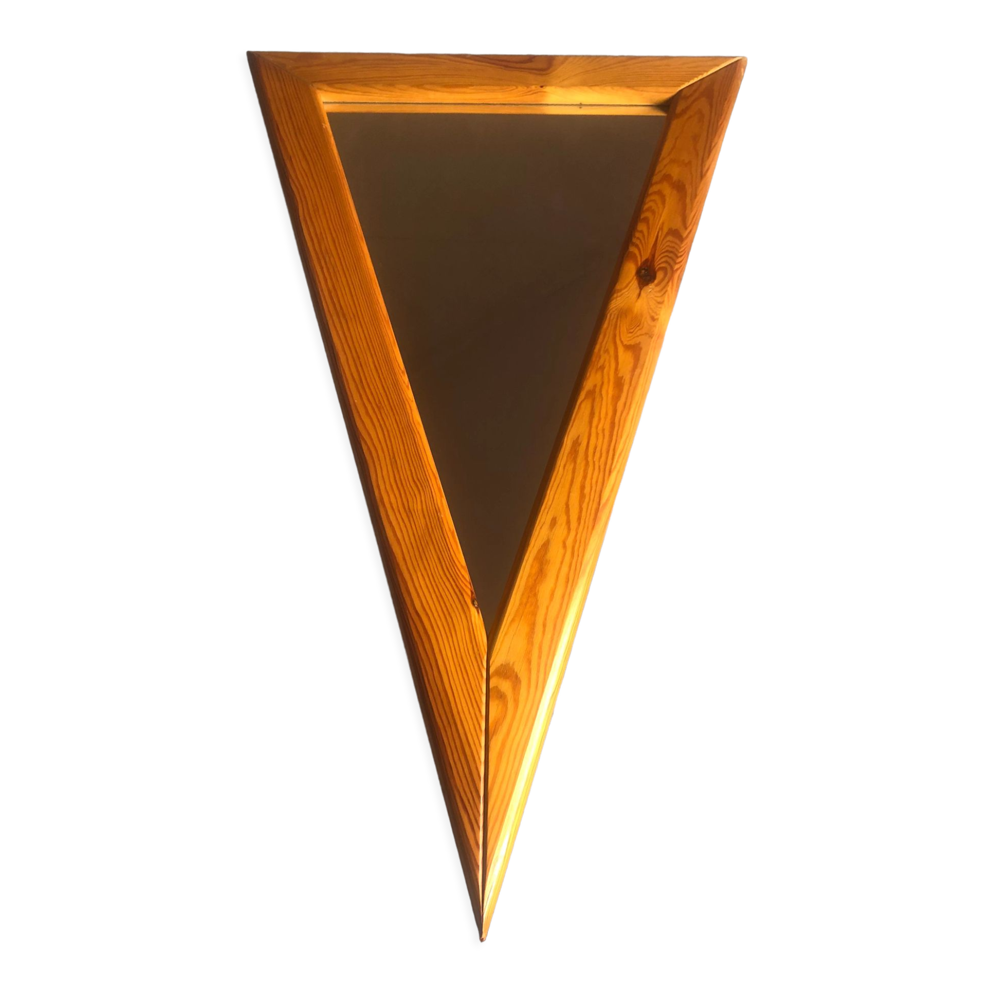 Triangular mirror 80s vintage 57x95cm