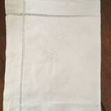 Old pillow taie in L B monogrammed cotton.