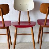 Dining Red Chairs by TON, 1960’