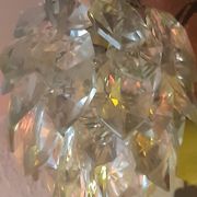 Lustre pampilles glycine / verre / cristal