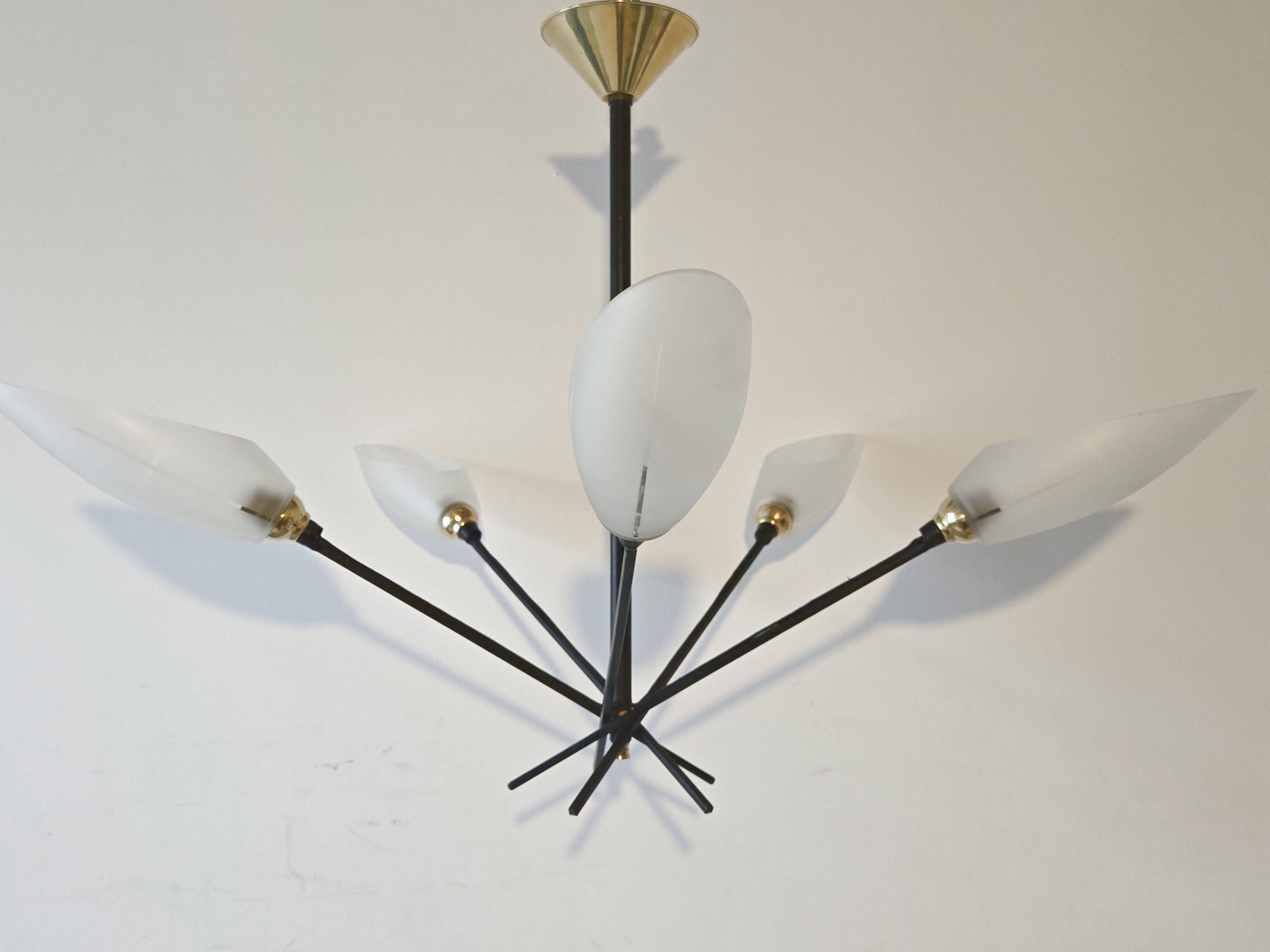 Vintage Mikado pendant chandelier 1950