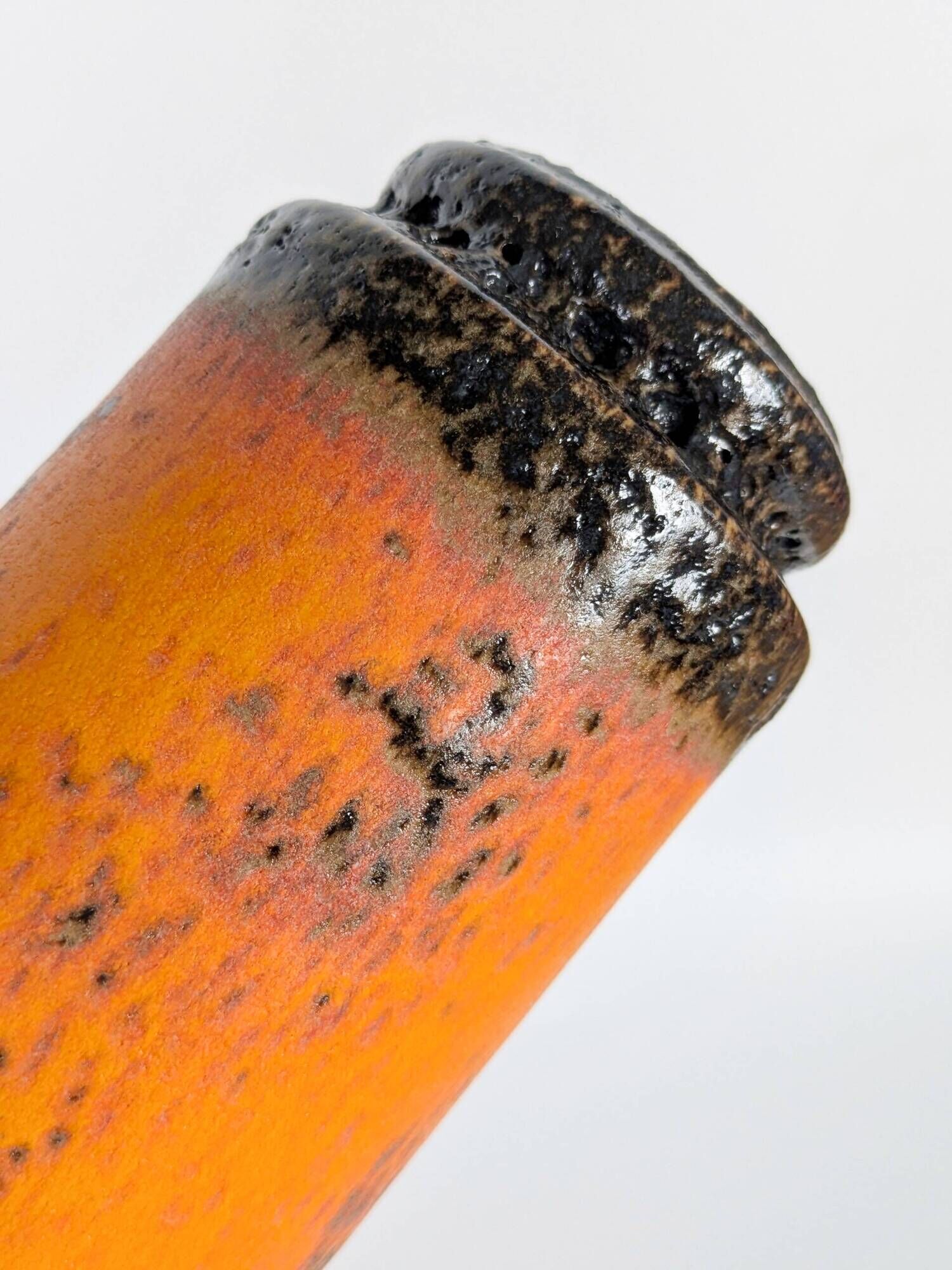 Vintage Scheurich fat lava vase, model 206, West German ceramic.