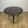glass and wood tripod cocktail table from the 50s