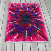 Swedish Tibetan Rya rug with flower by Jagarz for Rya