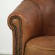 Sturdy set of vintage sheepskin club armchairs with a great appearance