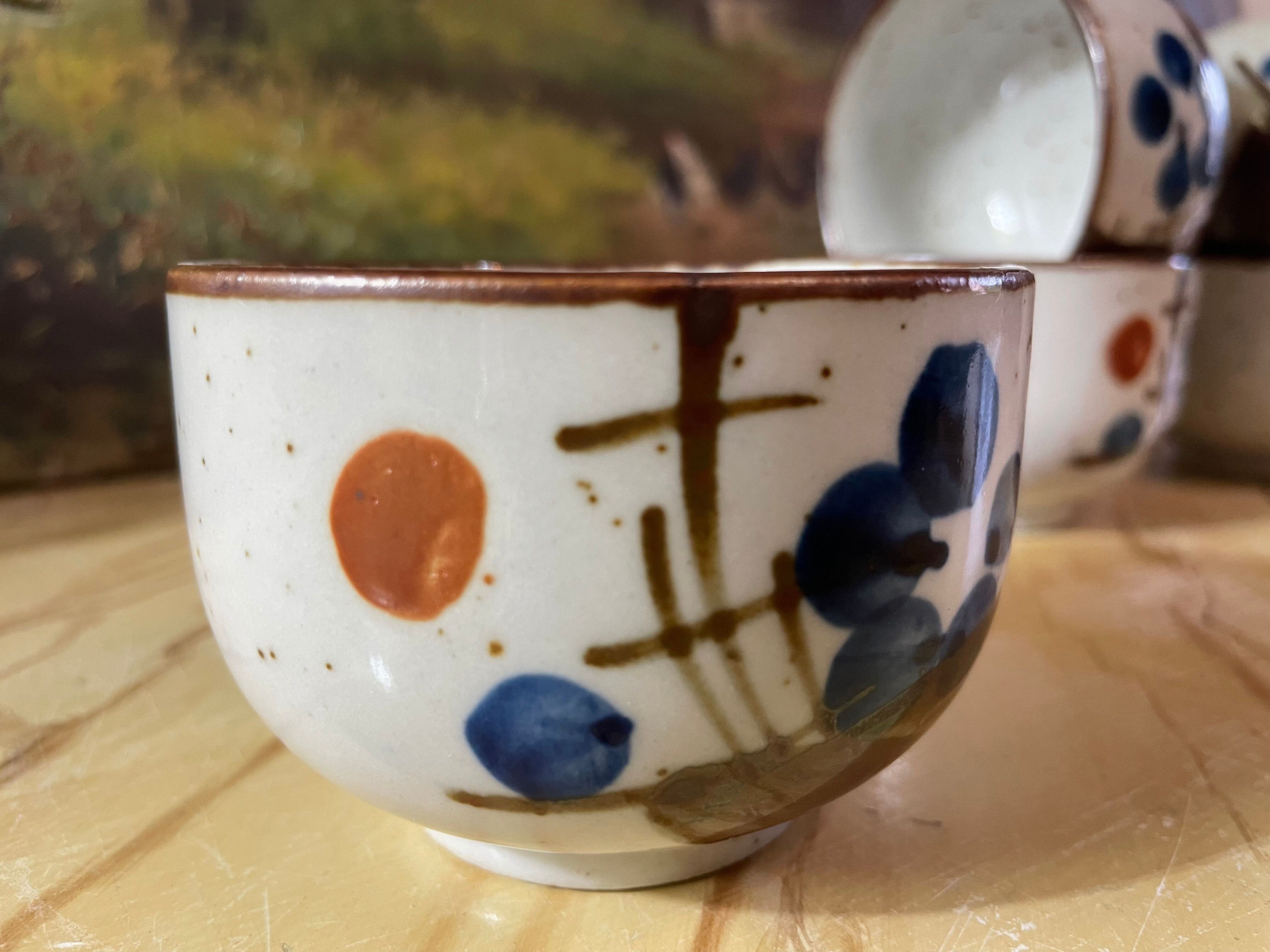 Vintage Japanese tea bowls