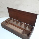 Wooden crate box 46.2x19.3cm with compartments
