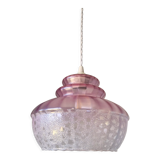 Vintage pendant lamp in pink glass