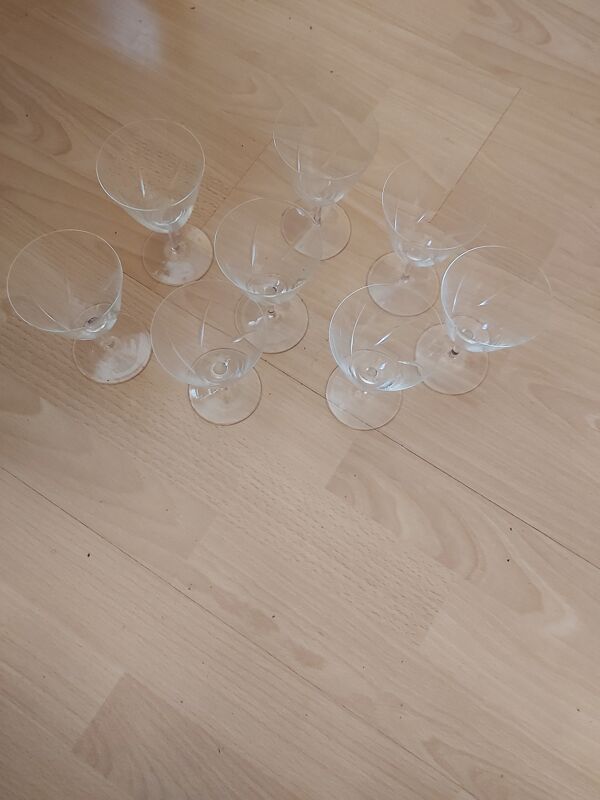 Lot de 8 verres cristal