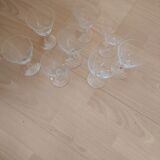 Set of 8 crystal glasses