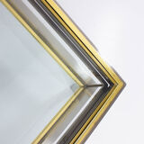 Brass and chrome sliding top table