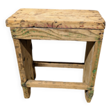 Tabouret artisanal en bois