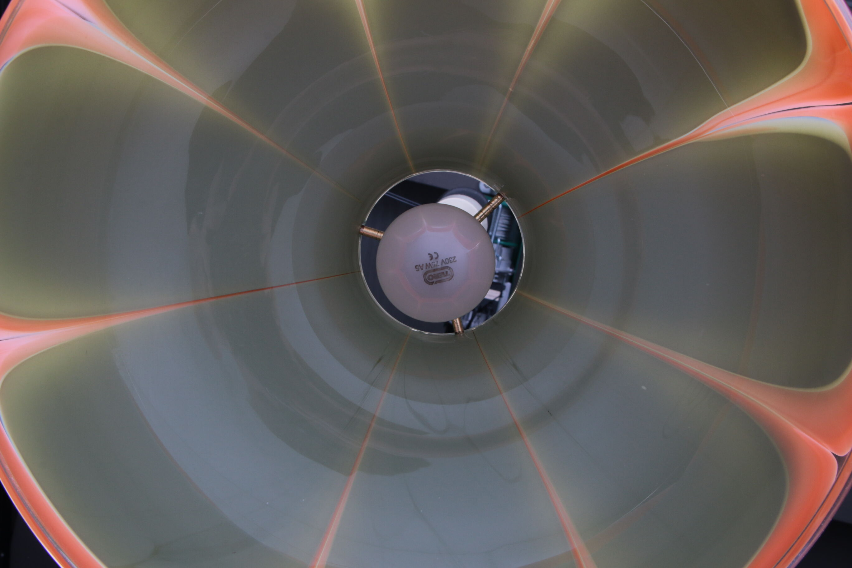 Spage Age Hanging lamp Kaiser Leuchten with Murano glass.