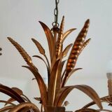 Hollywood Regency style ear of wheat chandelier, circa 1960