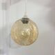 Vintage globe pendant in amber bubble glass
