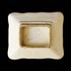 Small white and polychrome glazed ceramic ashtray, 1950s.