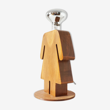 Vintage wooden lamp silhouette