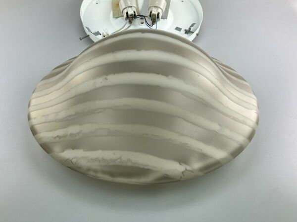 Plafonnier en verre espace design 70s