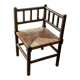 Chaise d'angle en bois perlé vintage