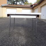 Vintage 60s white formica chrome kitchen table