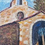 Vintage Provençal painting on canvas