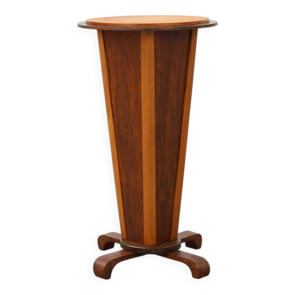 Art Deco round wooden side table, France 1920s