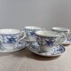 Ensemble de 4 tasses et sous-tasses bleues de Johnson Bros - England, 1970