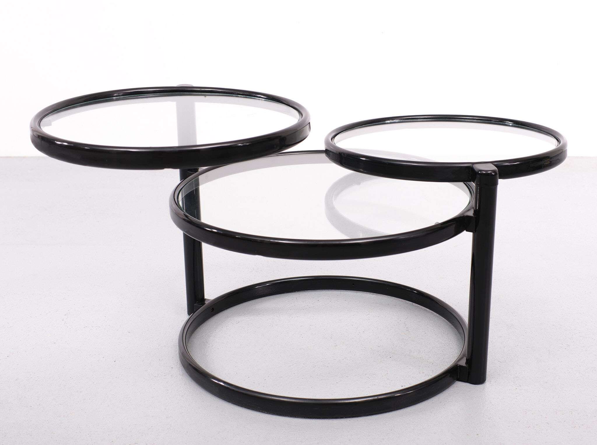 Black swivel coffee table