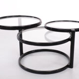 Black swivel coffee table