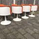 Fiberglass swivel dining chair by TopForm 1970s Netherlands, set of 4