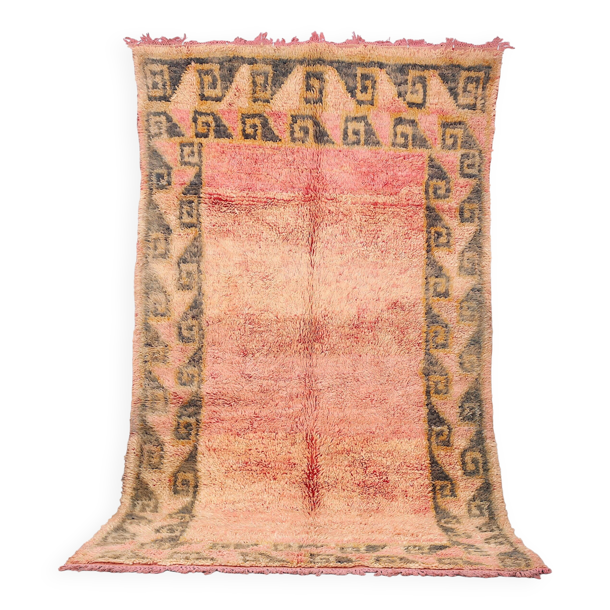 Vintage Moroccan Rug 157 x 274 cm - Peach Handmade Moroccan Rug - Wool Rug