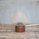 Lampe de table Philips vintage en bois et verre