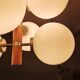 Chandelier 6 bulbs Temde Leuchten 1970s