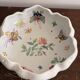 Old Tripod Pocket Bowl Limoges Floral Butterfly Decor Porcelain