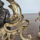 Pair of bronze fire dogs in the Louis XV style