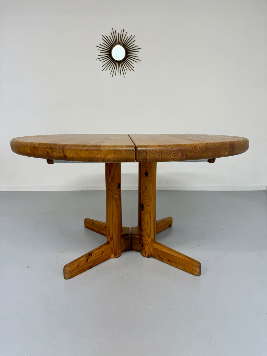 Antique solid pine table, Scandinavian design Rainer Daumiller, 70s