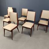 Set of 6 mid century italian dining chairs, 1950s - set of 6
